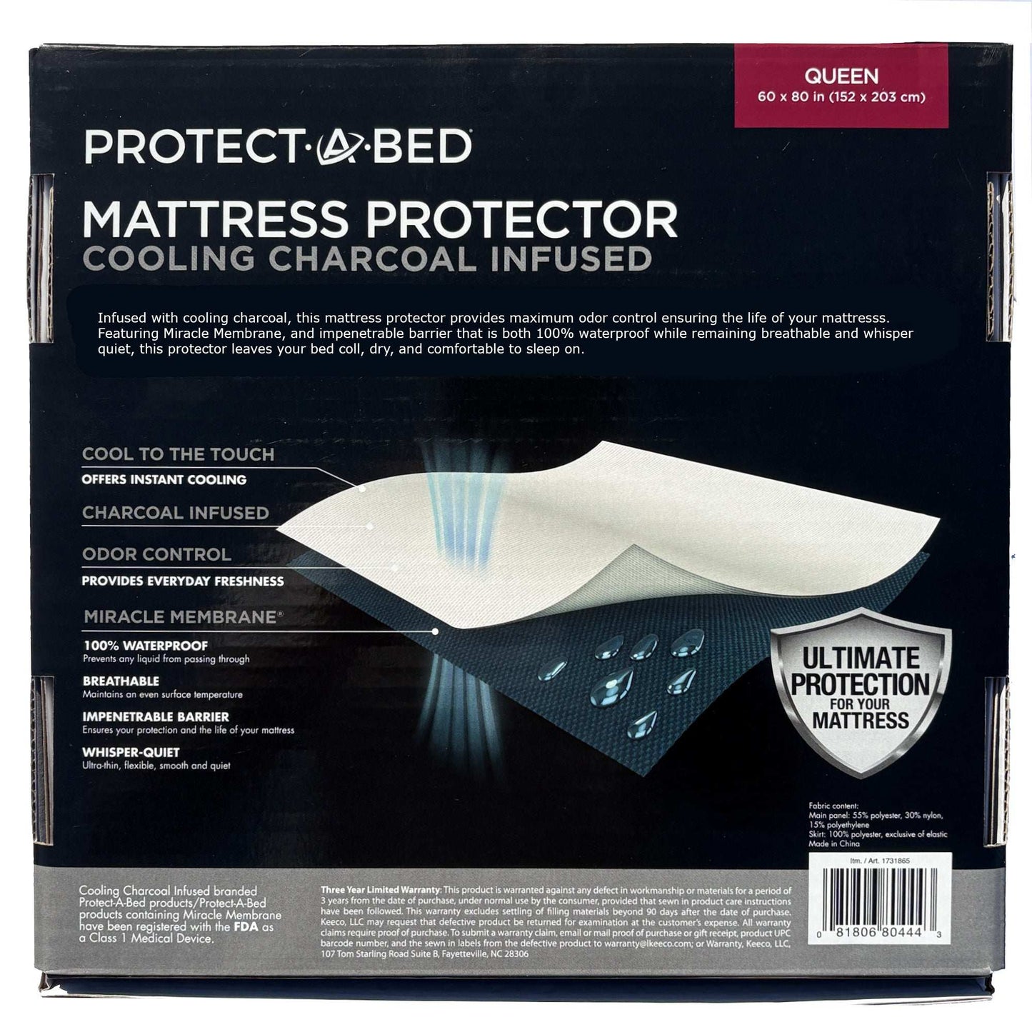 Cooling Charcoal Infused Mattress Protector