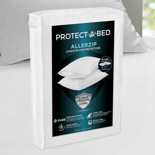 AllerZip Zippered Pillow Protectors - (2pk)