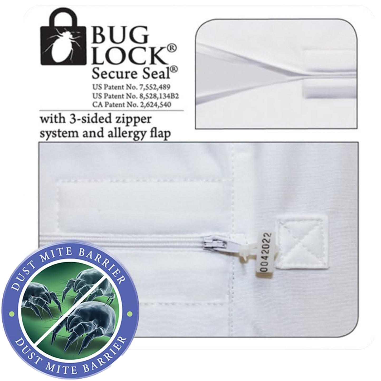 AllerZip BugLock Plus Bed Bug Mattress Encasement