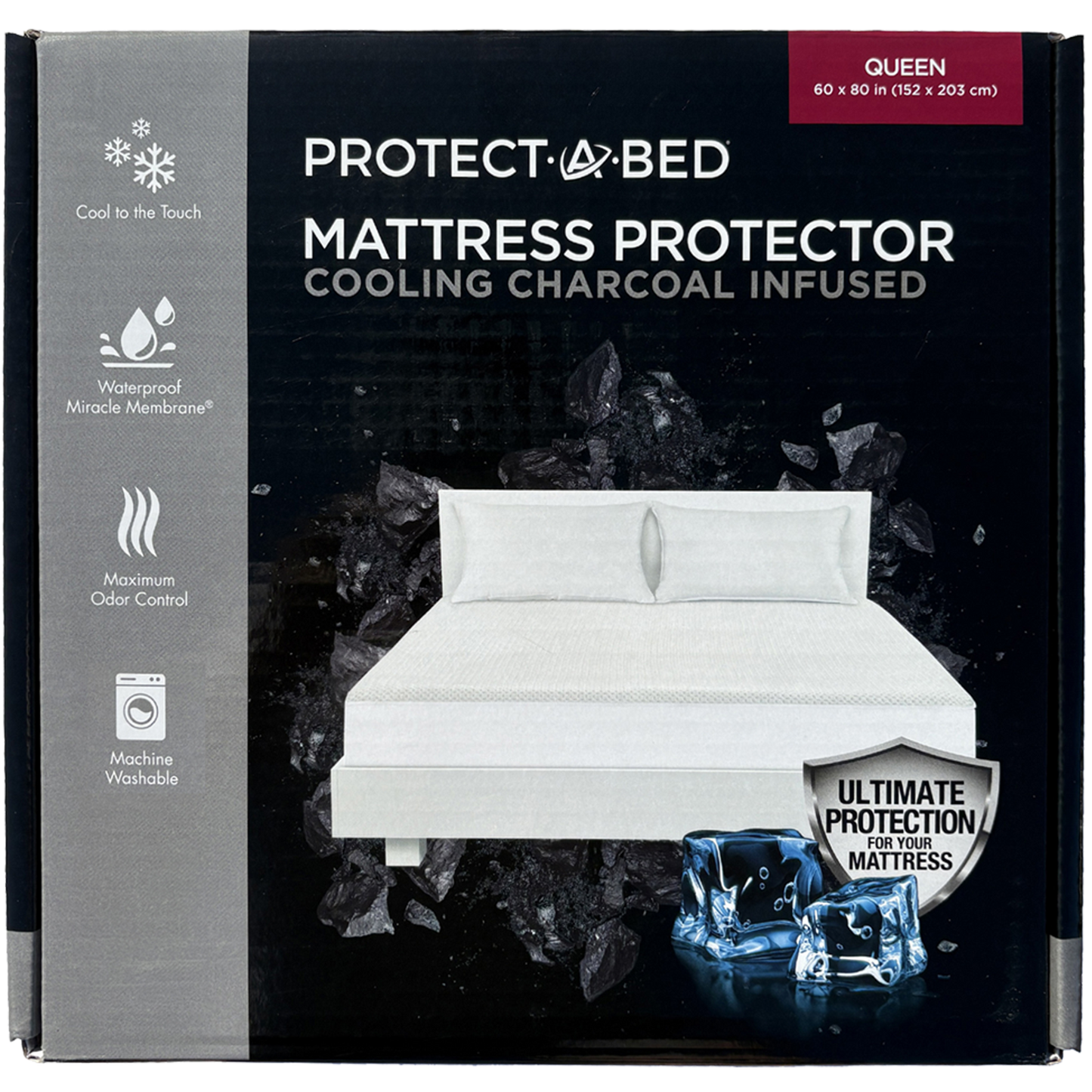 Cooling Charcoal Infused Queen Mattress Protector