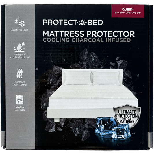 Cooling Charcoal Infused Queen Mattress Protector