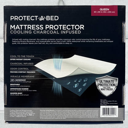Cooling Charcoal Infused Queen Mattress Protector