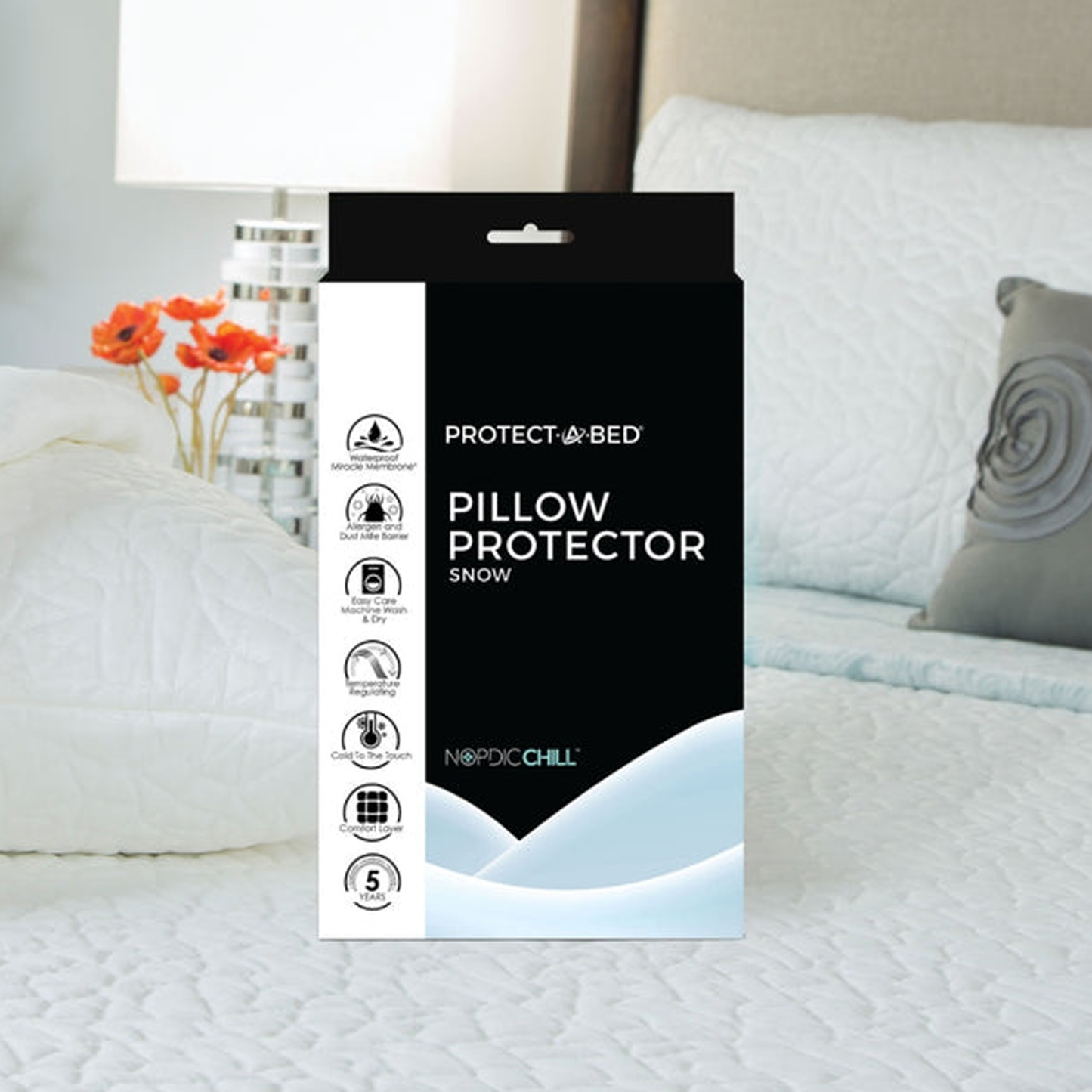 Snow Zippered Pillow Protector (1pk)