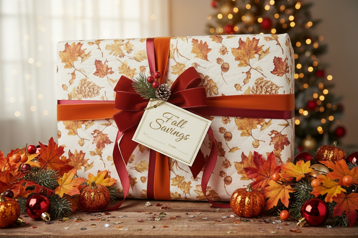 mattress protector as a Christmas gift using a gift card